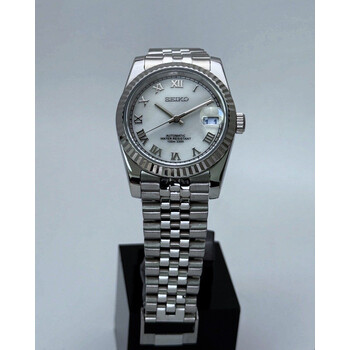 Custom Seiko Mod • White Pearl Roman DateJust • 36mm